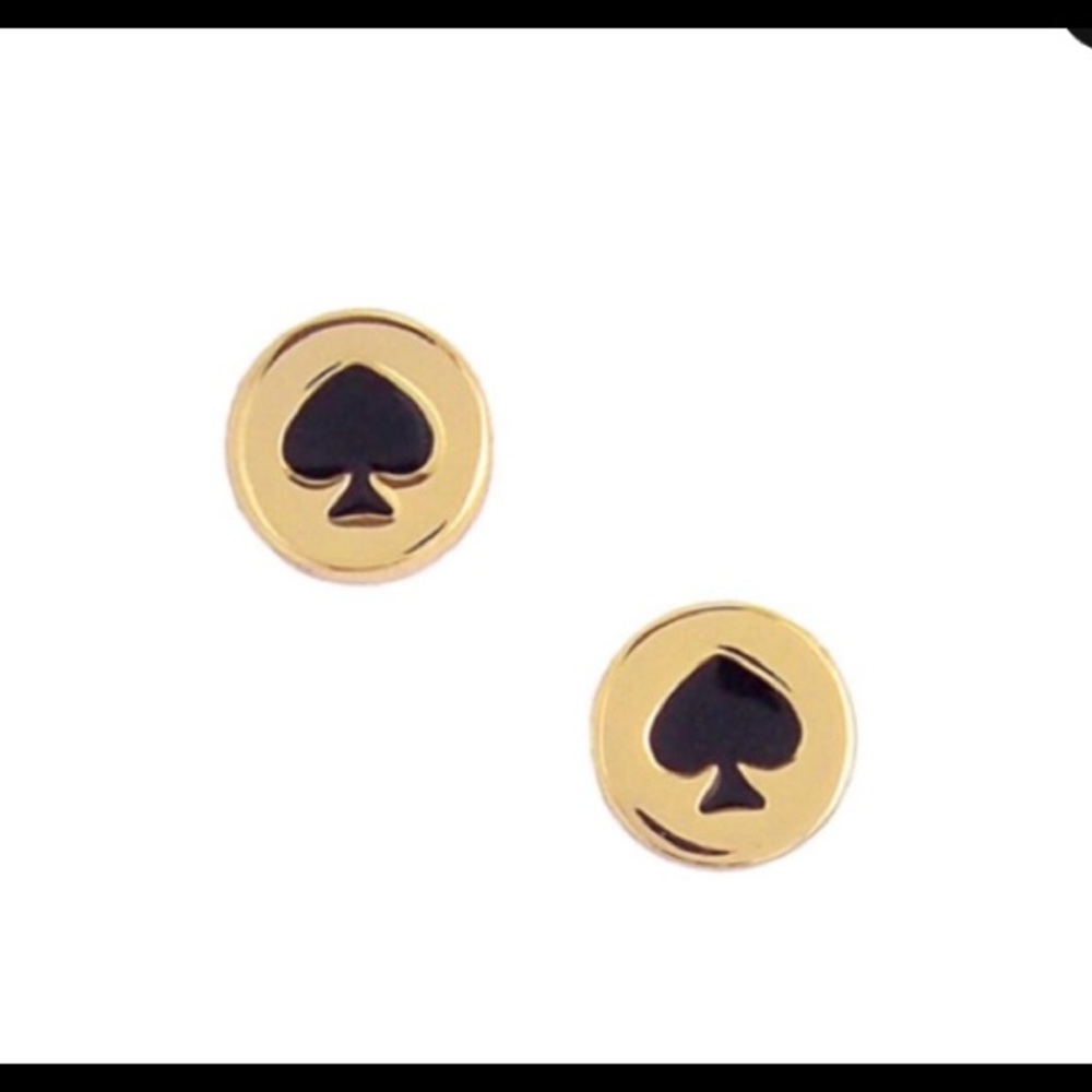 Kate Spade Black/Gold Spot The Stud Earrings